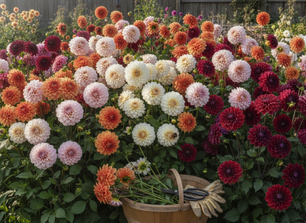 Collerette dahlia's kweken voor bijzondere zelfgeplukte boeketten