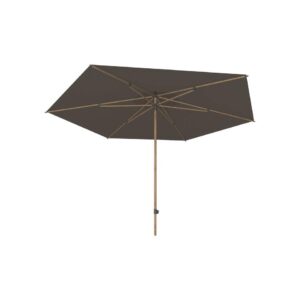 4-Seasons stokparasol Azzurro 300 cm - Woodlook/charcoal van Leen Bakker