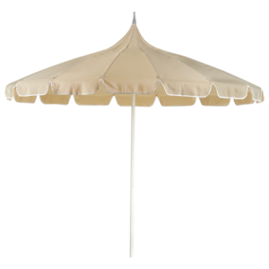 Beliani Parasol Minoa Beige Wit 245x245x269 Cm van Praxis