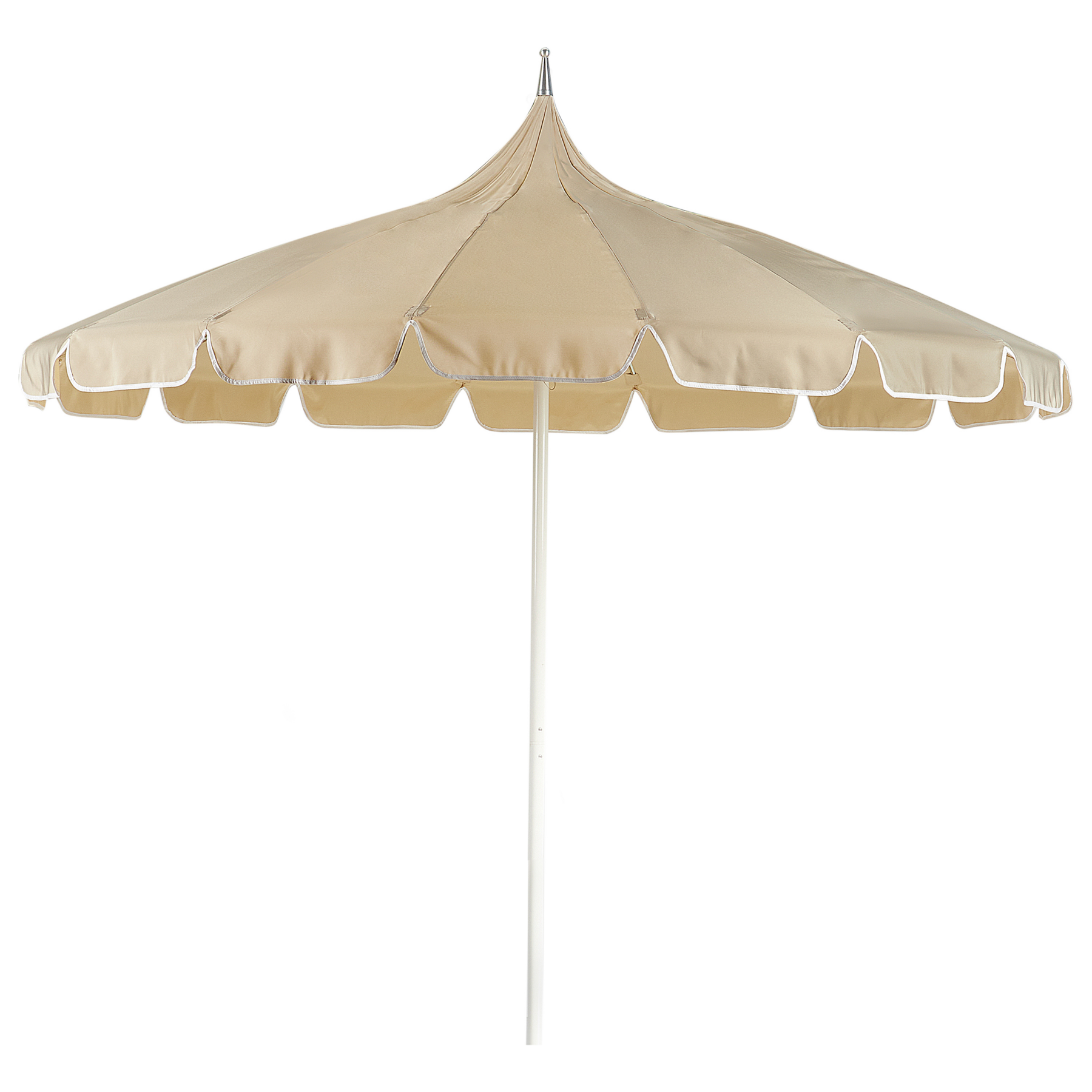 Beliani Parasol Minoa Beige Wit 245x245x269 Cm van Praxis