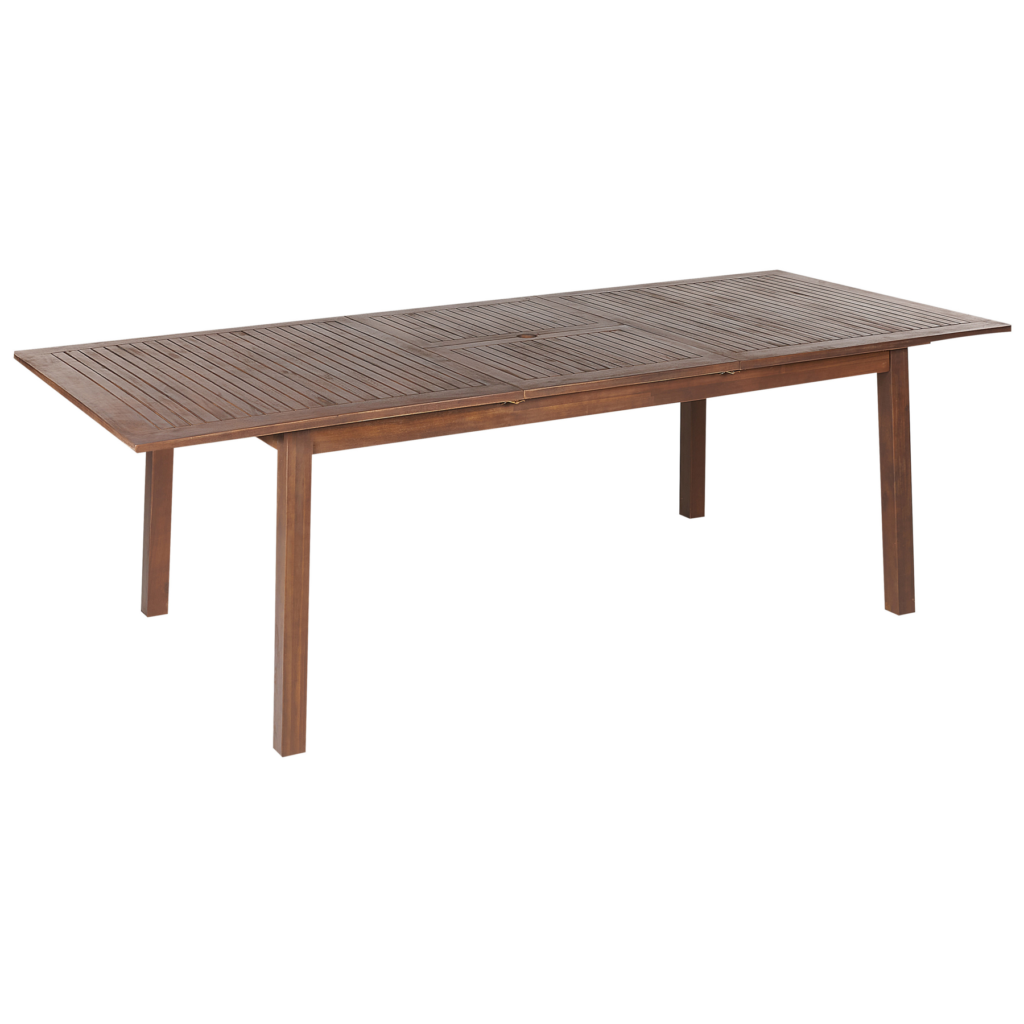 Beliani Uitschuifbare Tuintafel Cesana Bruin 180x100x75 Cm van Praxis