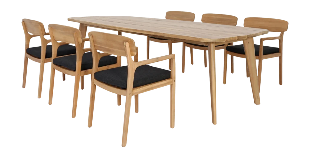 by fonQ Scandi Tuinset - Acaciahout - Zwart van fonQ