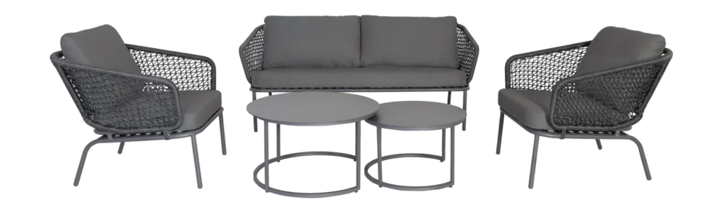 by fonQ Wire Loungeset - 2-Zitsbank en Tuinstoelen van fonQ