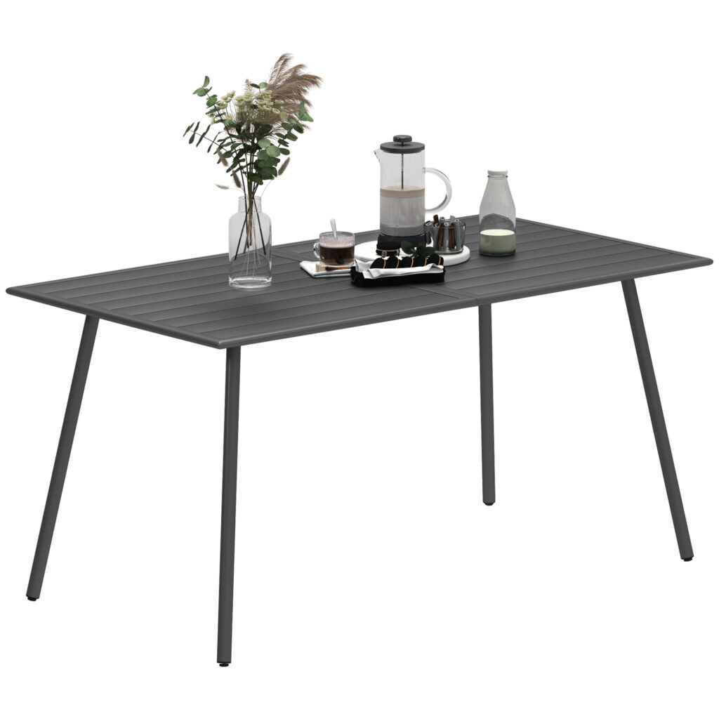 Collahausse Tuintafel - Grijs - 150x80x74 Cm - Eettafel Voor 6 Personen van Praxis