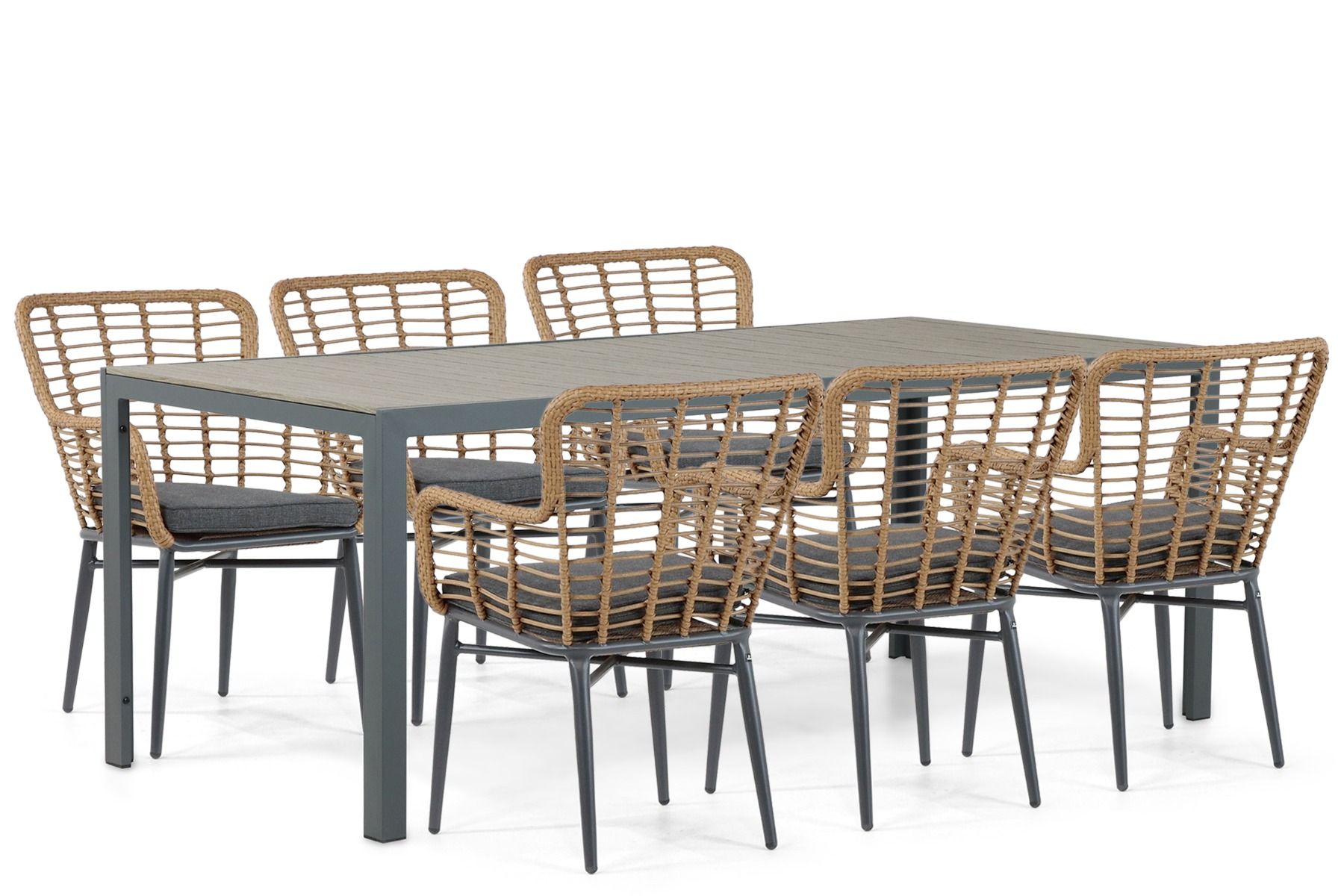 De Laan Toledo/Solare 200 cm dining tuinset 7-delig van Tuinmeubelshop