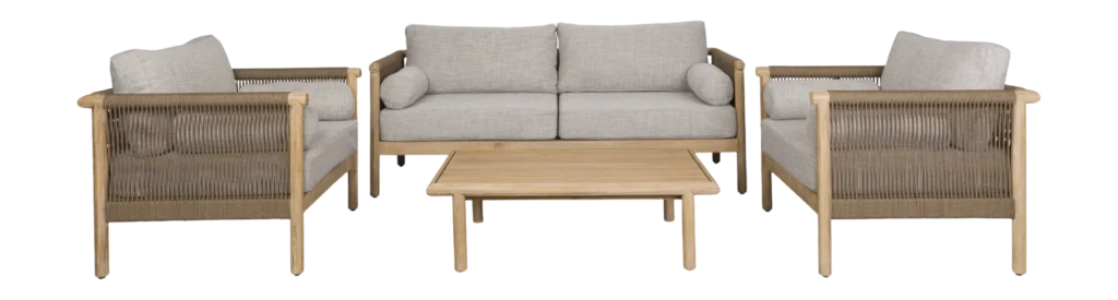Dutchbone Oasis Tuinset Beige Bank, Stoelen en Tafel van fonQ
