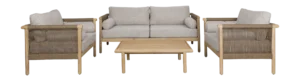 Dutchbone Oasis Tuinset Beige Bank, Stoelen en Tafel van fonQ