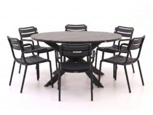 Forza Vico/Fidenza ø149cm dining tuinset 7-delig stapelbaar van Kees Smit