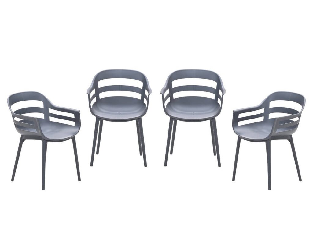 Garden Impressions Ceasar tuinstoelen (set van 4) antraciet van wehkamp
