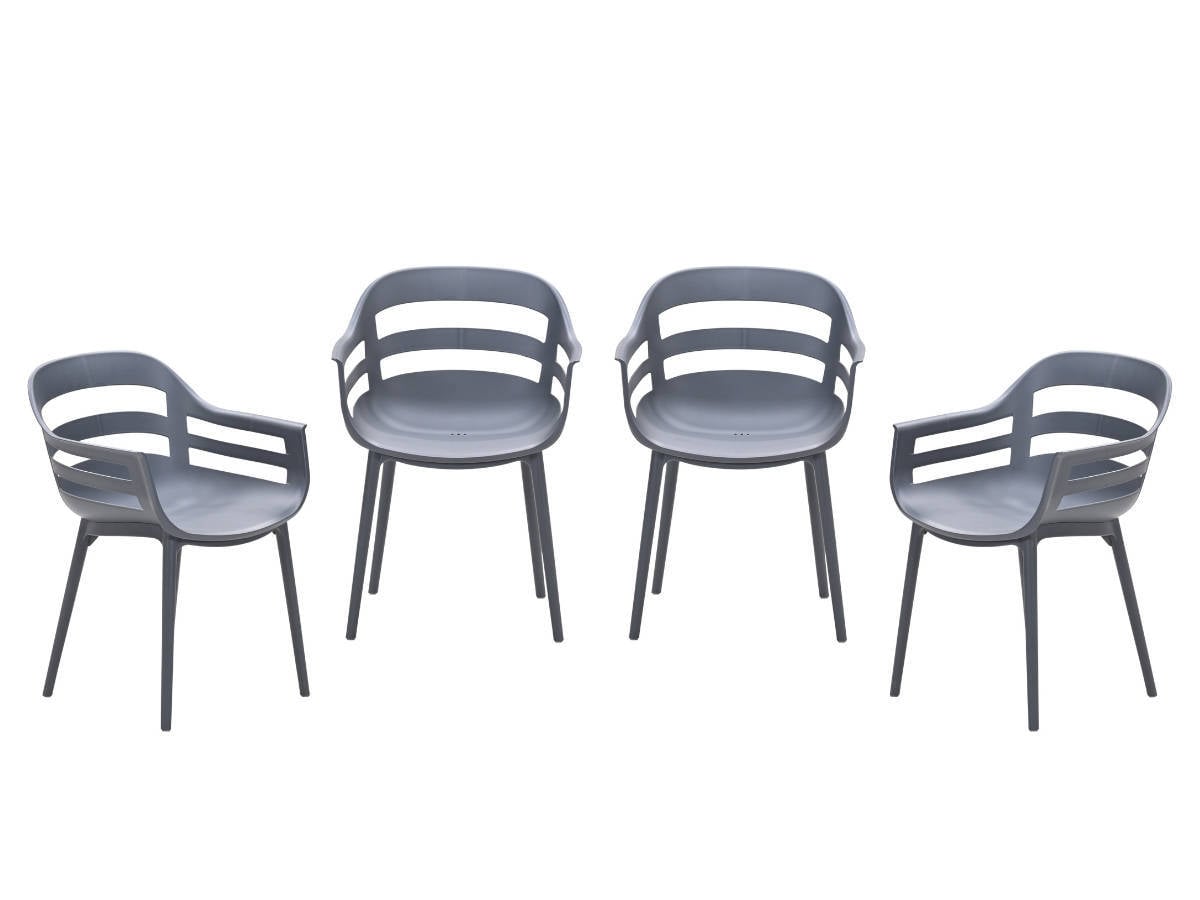 Garden Impressions Ceasar tuinstoelen (set van 4) antraciet van wehkamp