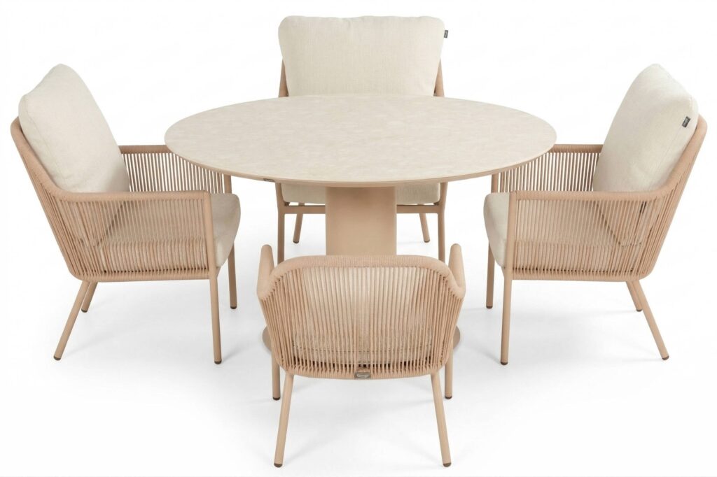 Hartman diningset Zaragoza (⌀120×68 cm) van wehkamp