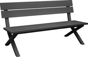 Intratuin 2-zits tuinbank Tessa antraciet 160 x 62 x 84 cm van Intratuin