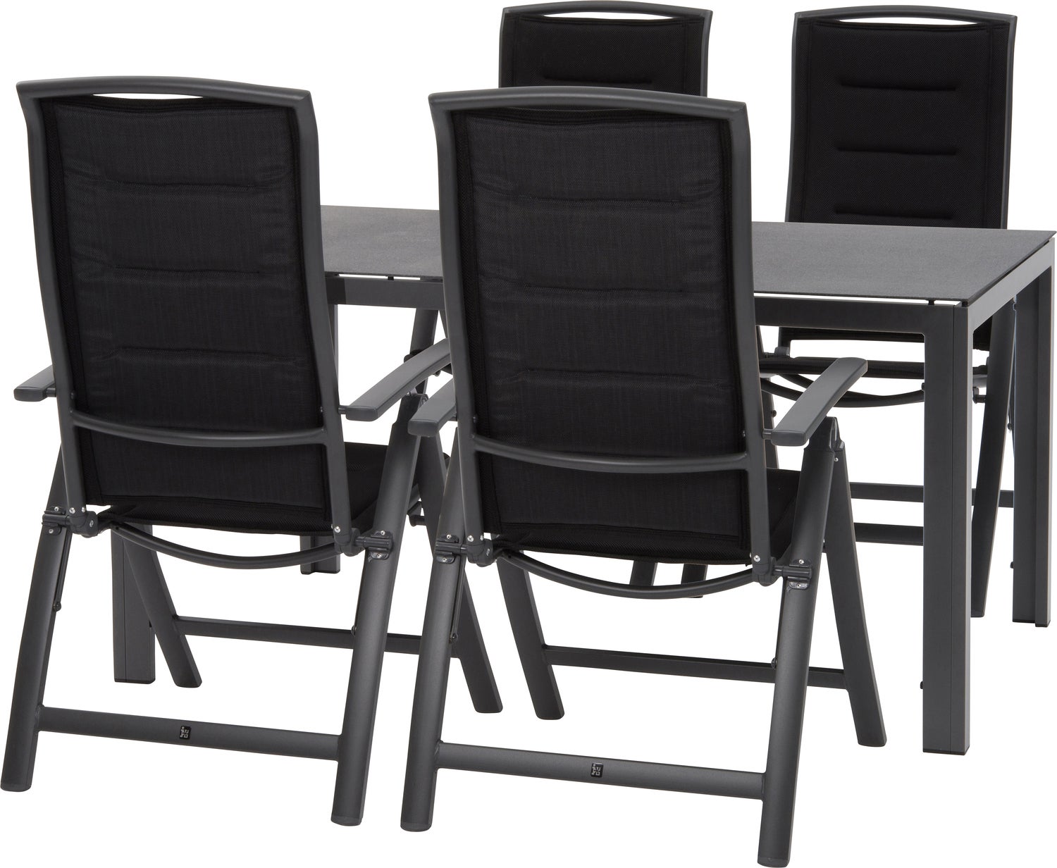 Intratuin 4-zits diningset Bea met Haikou 3D grijs / zwart van Intratuin