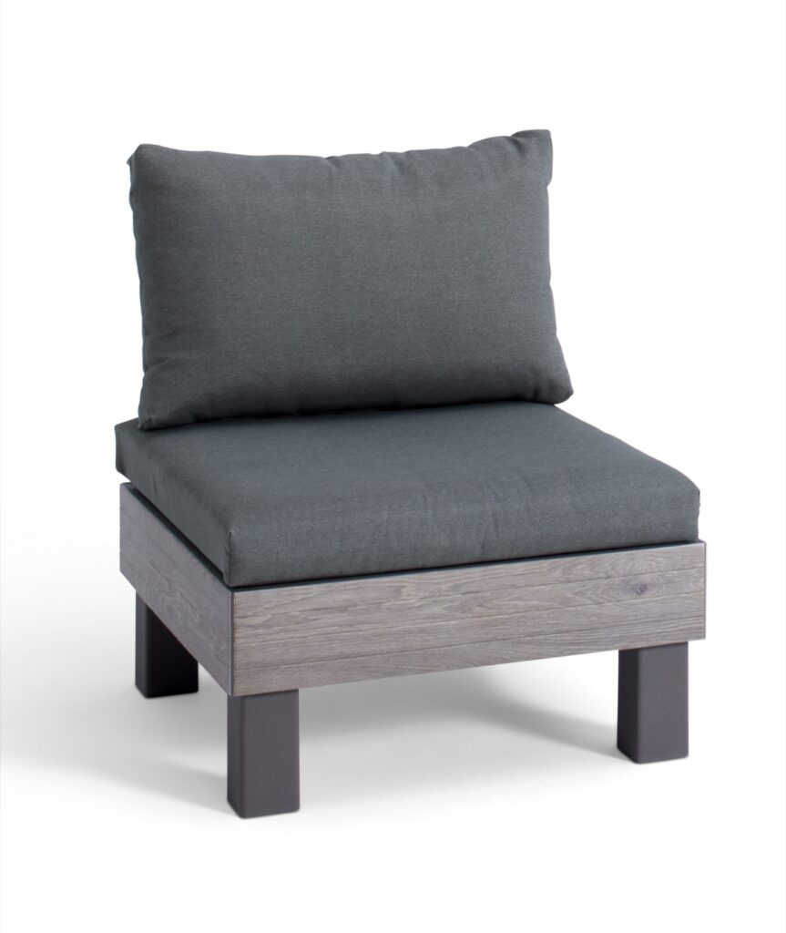 Keter Signature Elements Tuinstoel - Met Groene Kussens - Cappuccino/ashwood van Praxis