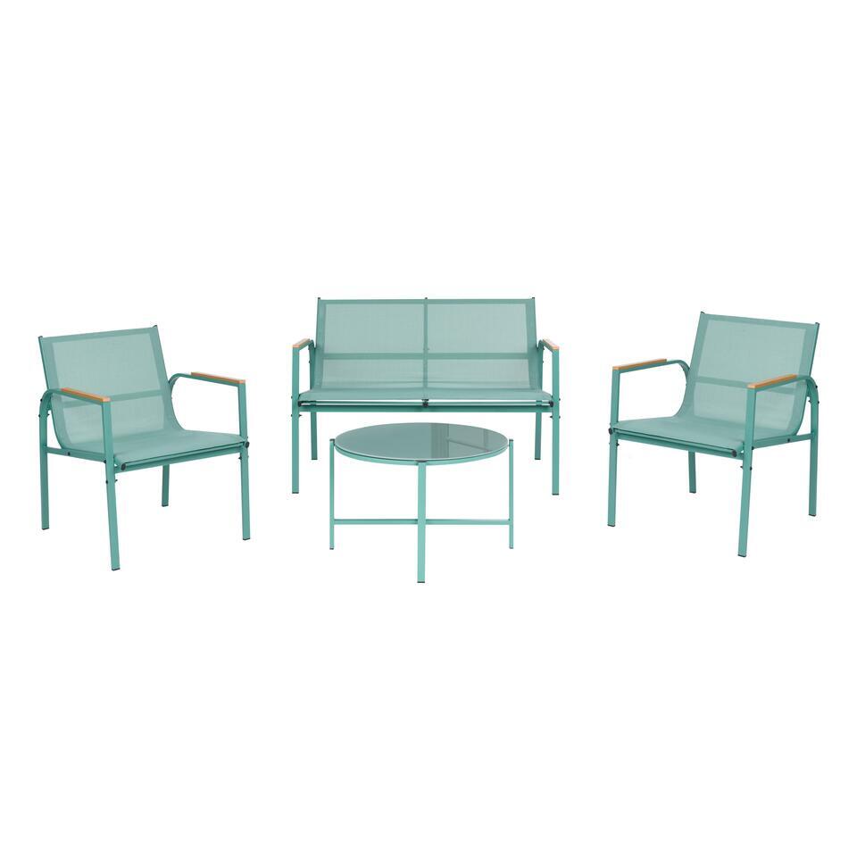 LEDRO - Loungeset 4-zits - Groen - Staal van Leen Bakker