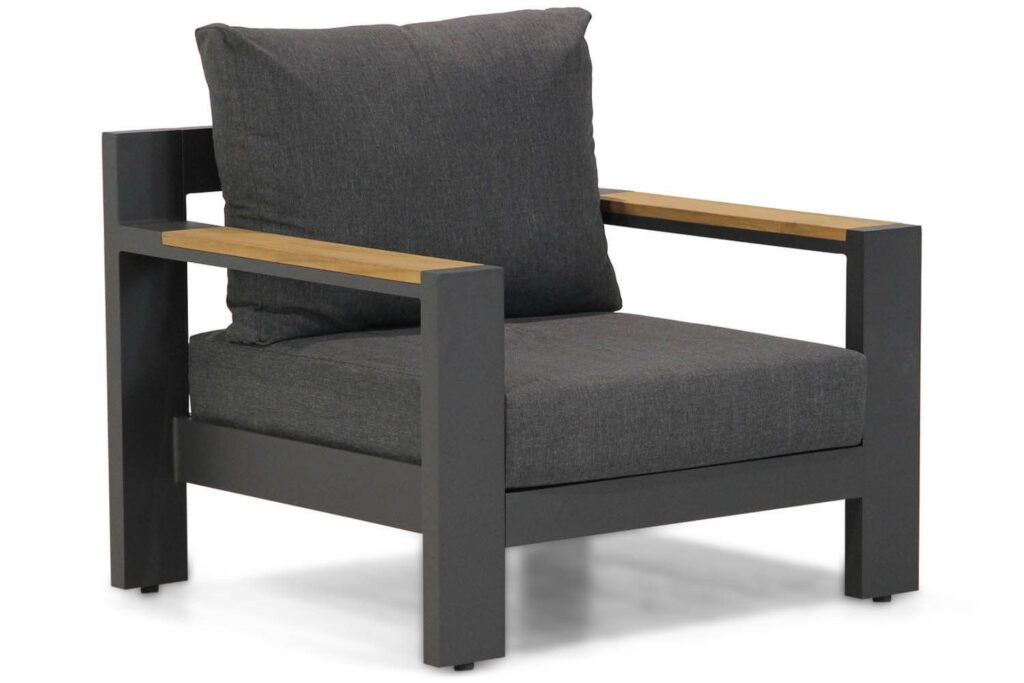Lifestyle Milano lounge tuinstoel antraciet van Tuinmeubelshop