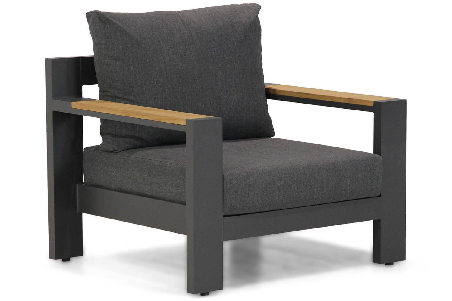 Lifestyle Milano lounge tuinstoel antraciet van Tuinmeubelshop