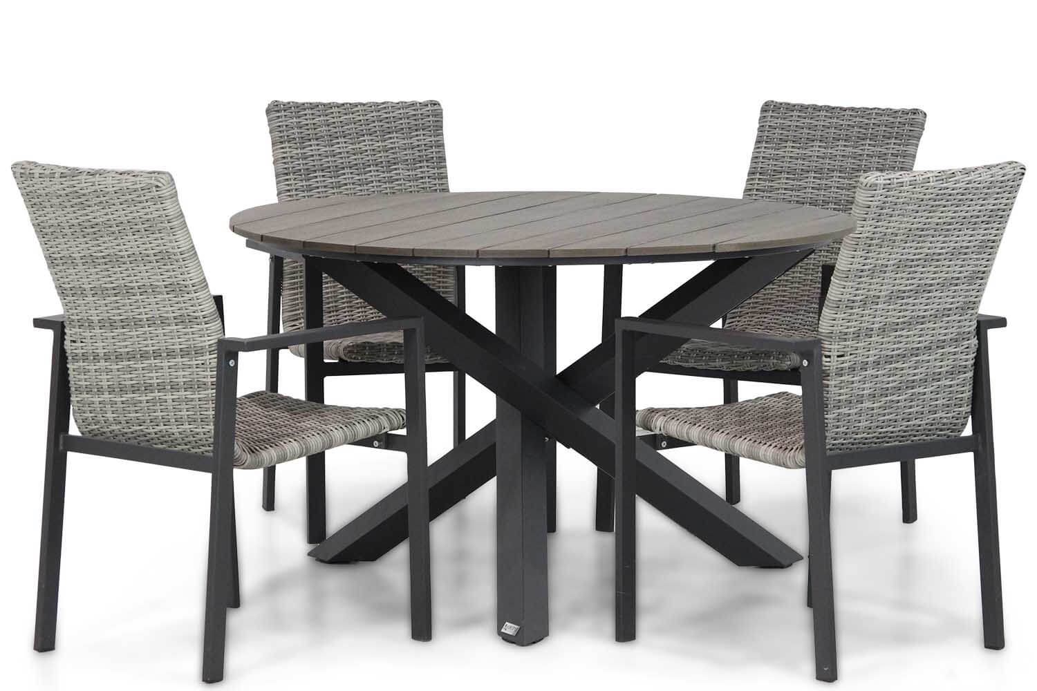 Lifestyle Upton/Ancona 125 cm dining tuinset 5-delig van Tuinmeubelshop