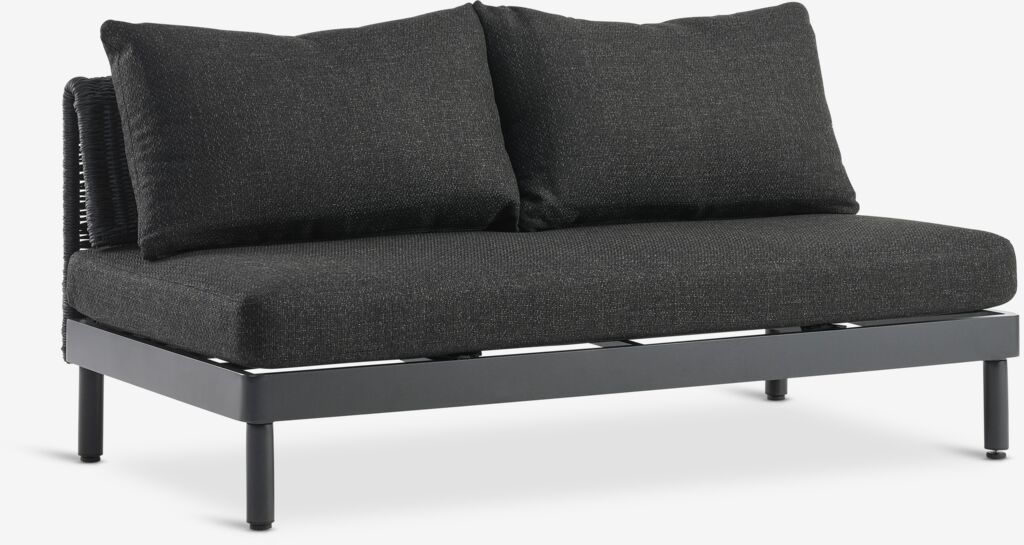 Loungebank VOSS 2-zits zwart van JYSK