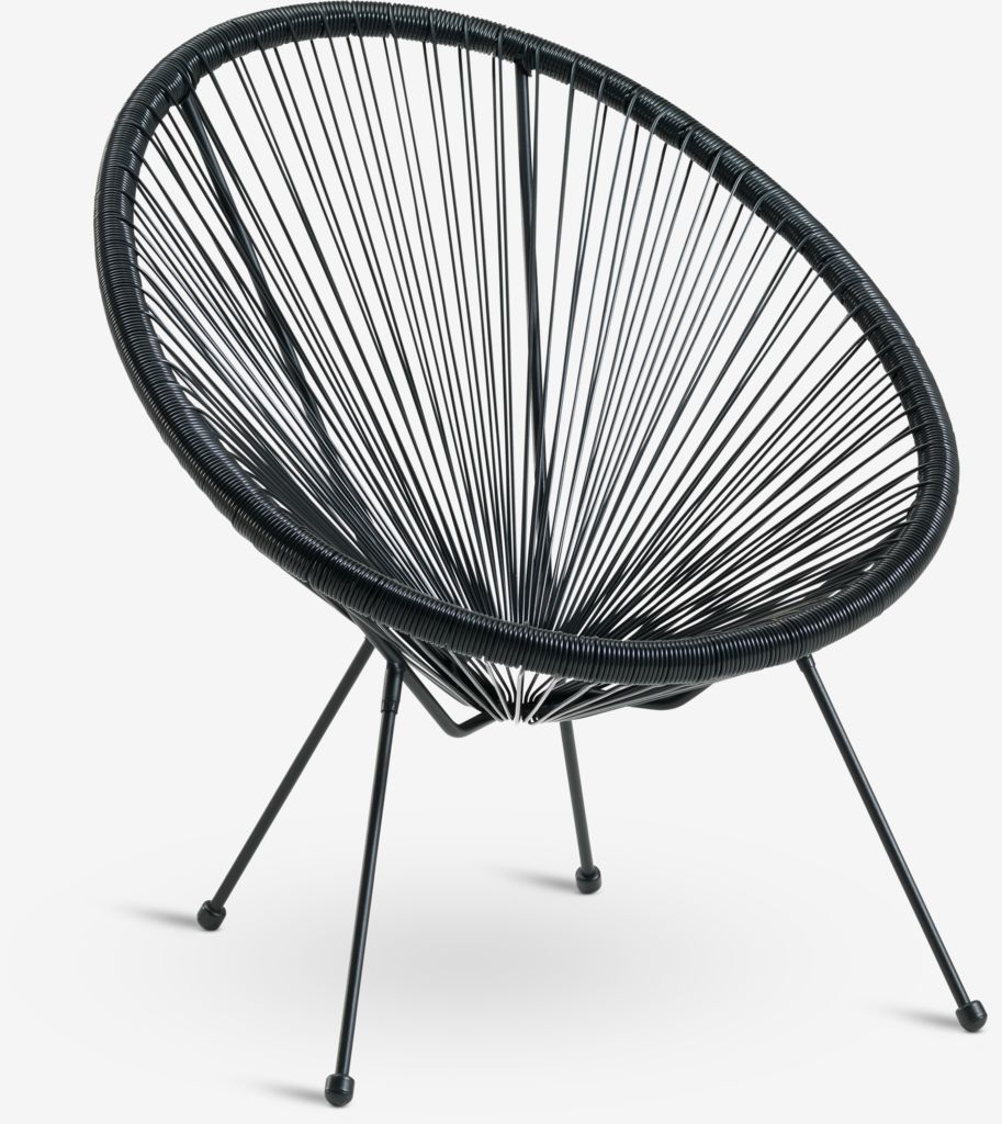 Loungestoel UBBERUP B72xH83xD80 zwart van JYSK