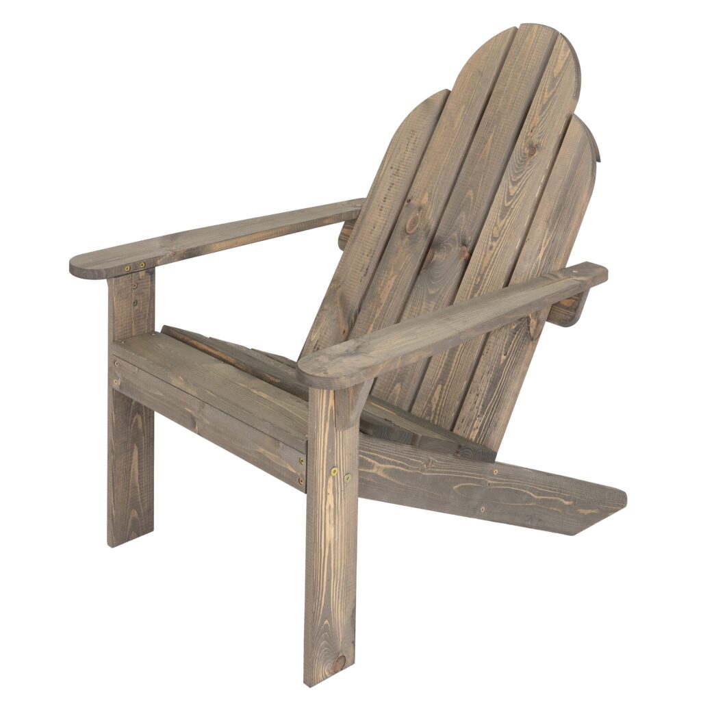 ML-Design Tuinstoel Adirondack, Massief grenen/spar, 92,5x69,5x89 cm, Grijs verkleurd van Praxis