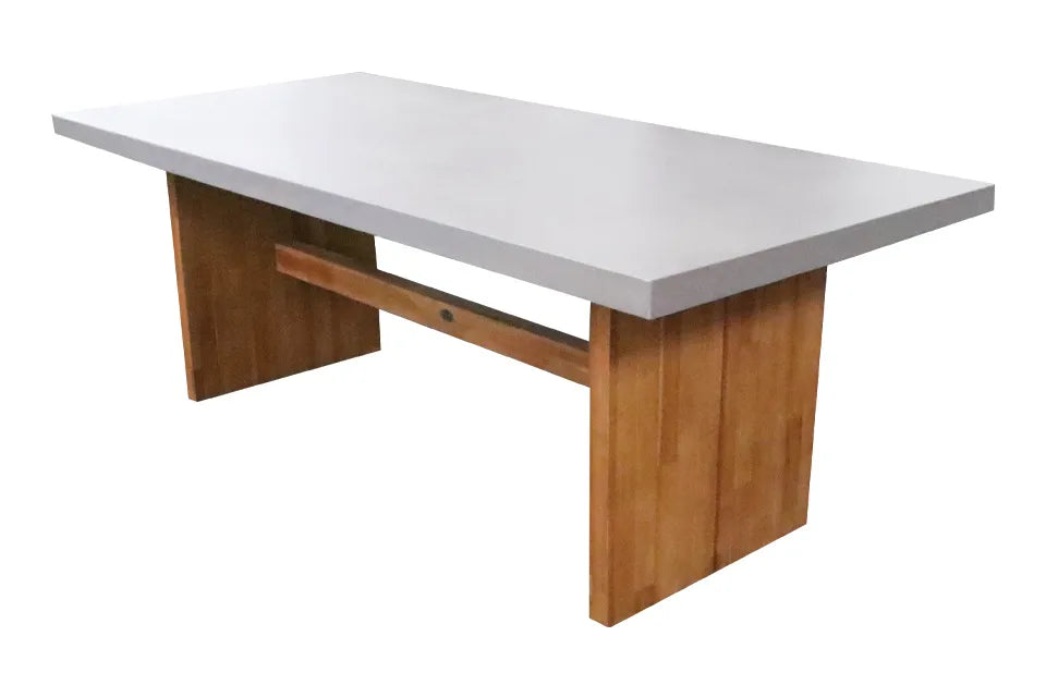 Monda Tuintafel 210 x 97 cm | Betonlook/Acacia van Fonteyn