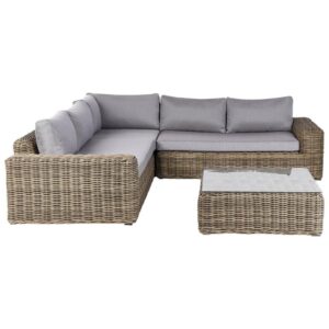 PALERMO - Loungeset - Lichtbruin - PE rotan van Leen Bakker
