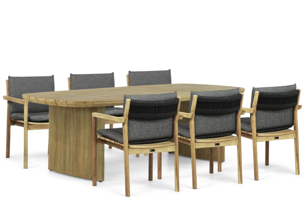 Santika Suka/Falcon 240 cm dining tuinset 7-delig van Tuinmeubelshop