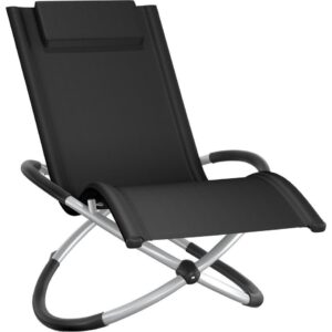 tectake Ligbed Paulina ergonomisch, opvouwbaar, 150 kg, Zwart van Leen Bakker