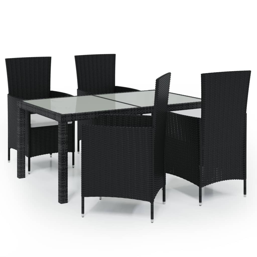 Vidaxl Tuinset Zwart 150 Cm Tafellengte Eethoek van Praxis