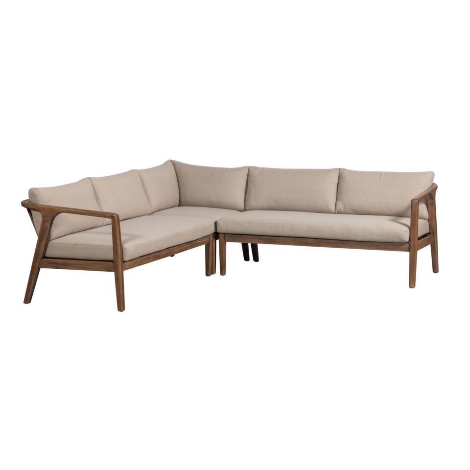 WOOOD Biam Loungeset Tuin - Acacia Hout - Naturel - 67x227x227 van Leen Bakker