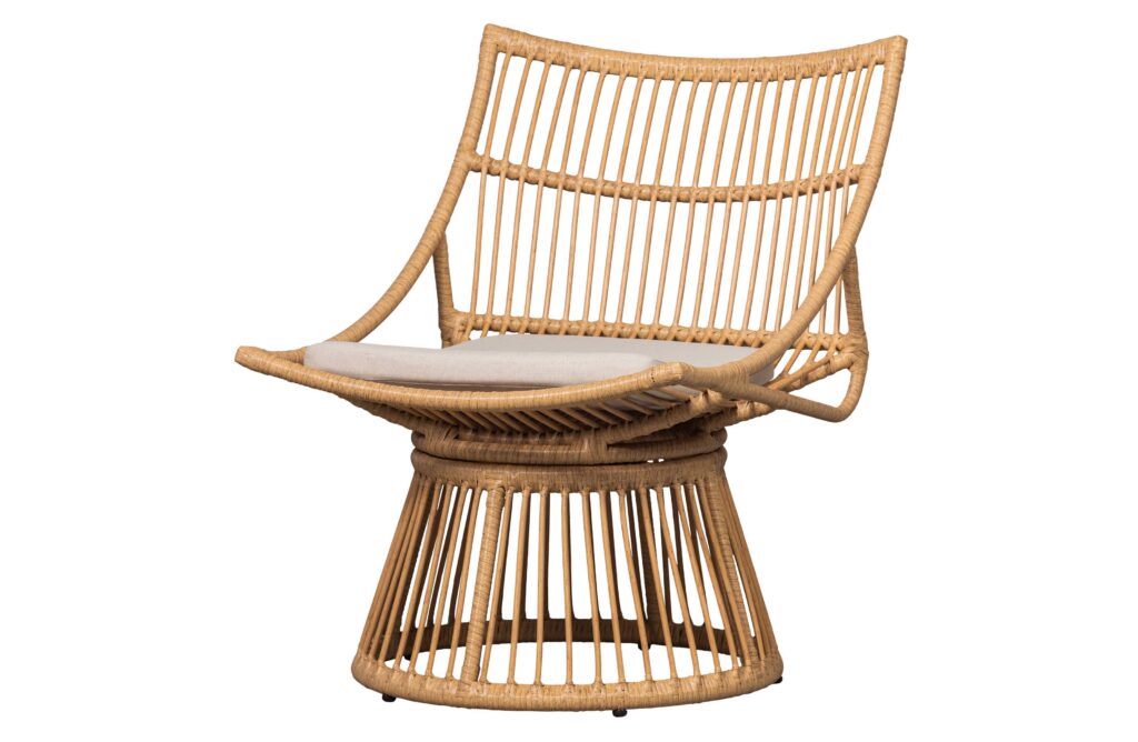 WOOOD Fauteuil Alatna - Wicker - Naturel - 80x64x53 van wehkamp