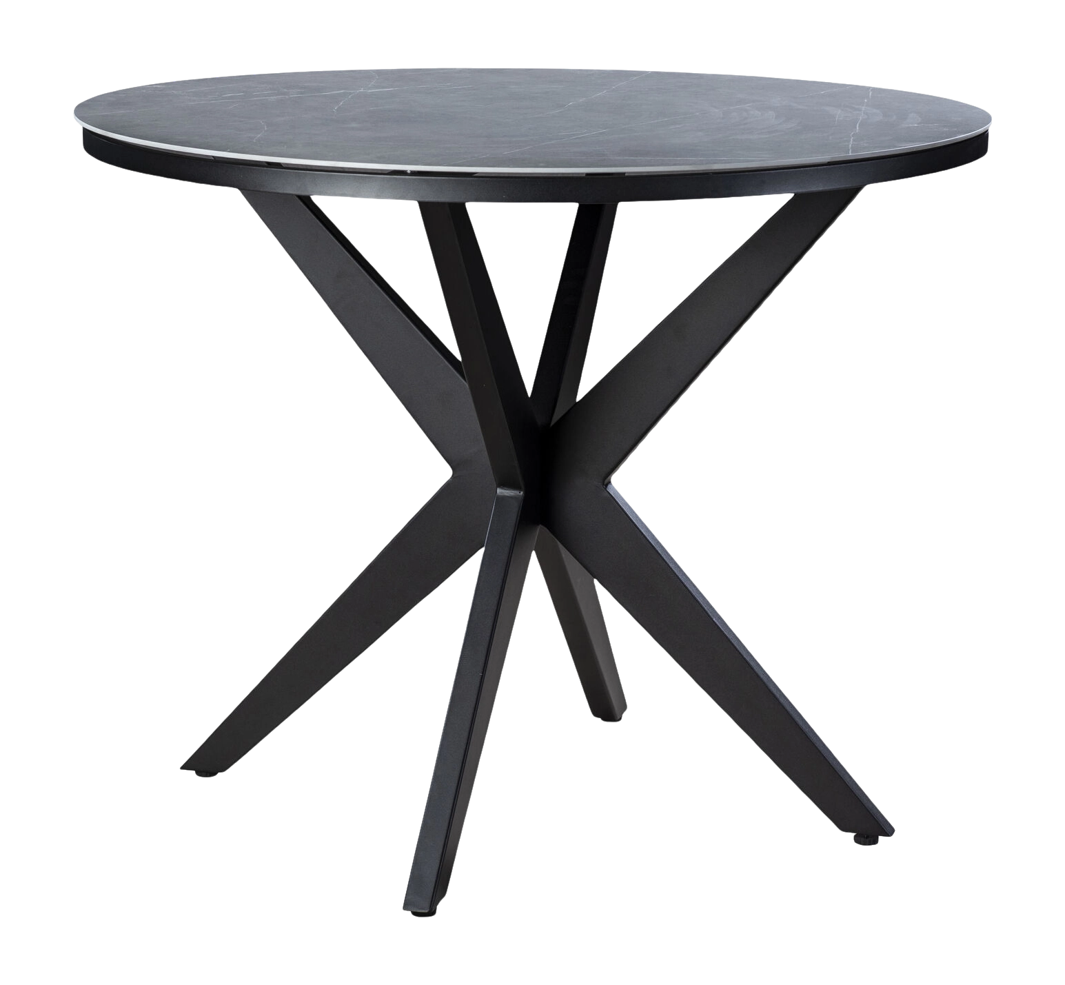 Yoi Calma Tuintafel Zwart Slate High Dining Rond 120 cm van fonQ